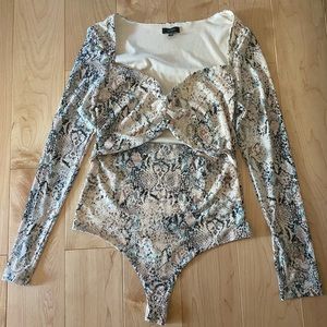 AFRM long sleeve thong body suit